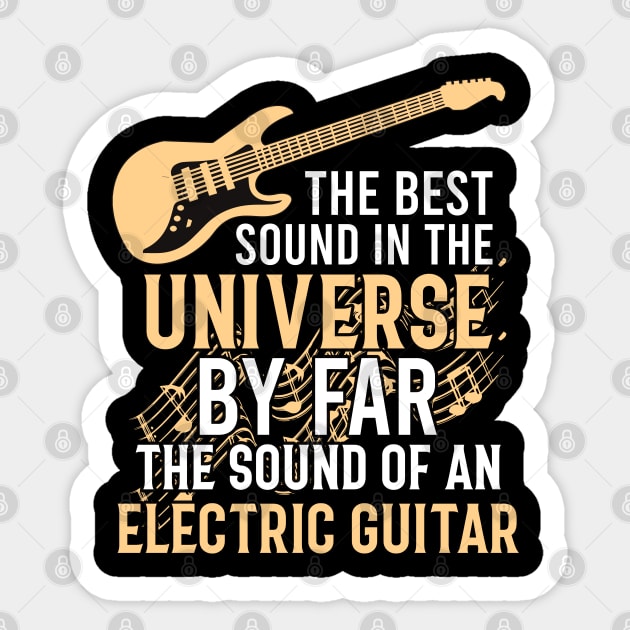 Electric Guitar Playing Sticker by unique_design76